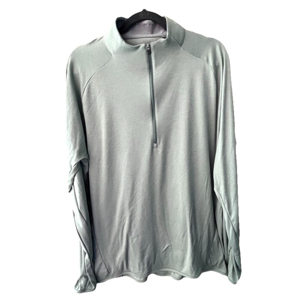 Peter Millar Men’s Performance Pullover 1/4 Zip Sz XL Sage Green Activewear